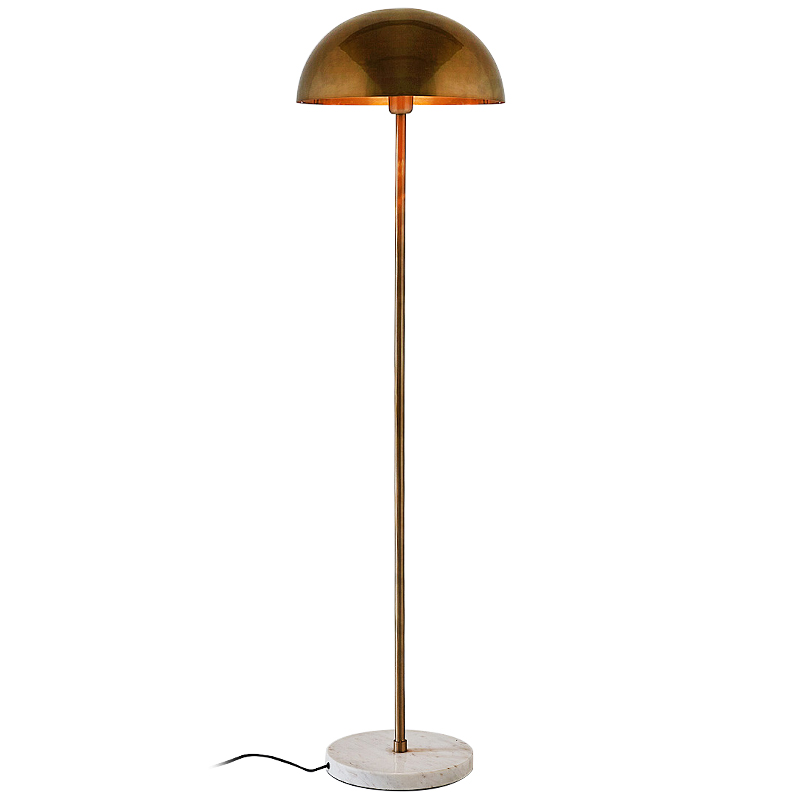 Торшер Riverside Floor Lamp Brass Латунь Белый Мрамор Bianco Торшер Riverside Floor Lamp Brass Латунь Белый Мрамор Bianco в Кирове | Loft Concept