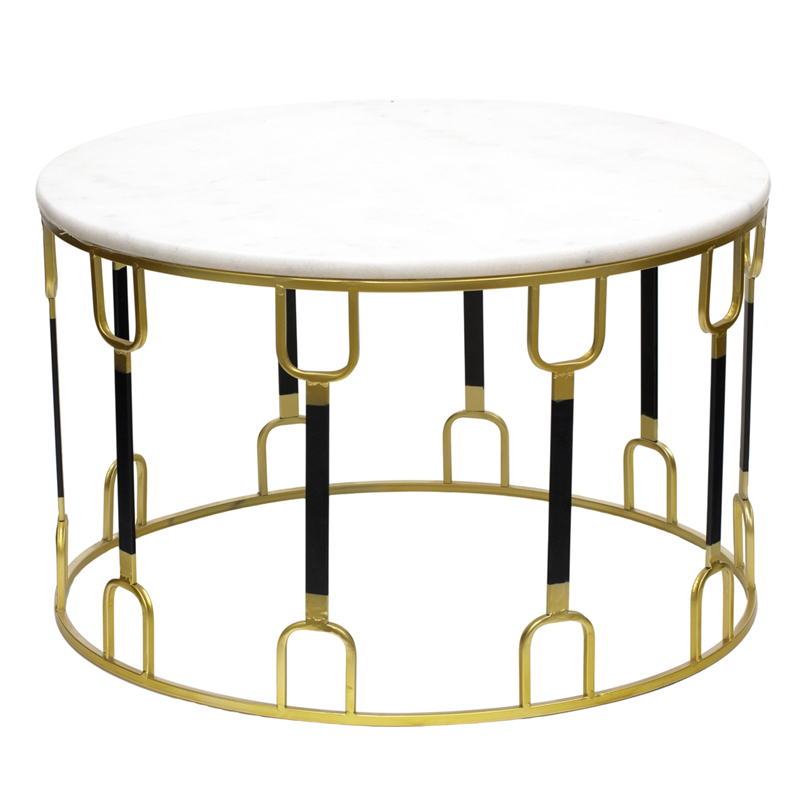 Приставной стол Dorius Side Table white marble Латунь Черный Белый Мрамор Bianco Приставной стол Dorius Side Table white marble Латунь Черный Белый Мрамор Bianco в Кирове | Loft Concept