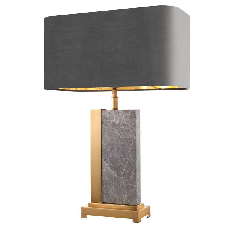 Настольная лампа Eichholtz Table Lamp Pietro Серый Латунь Античная полированная Настольная лампа Eichholtz Table Lamp Pietro Серый Латунь Античная полированная в Кирове | Loft Concept