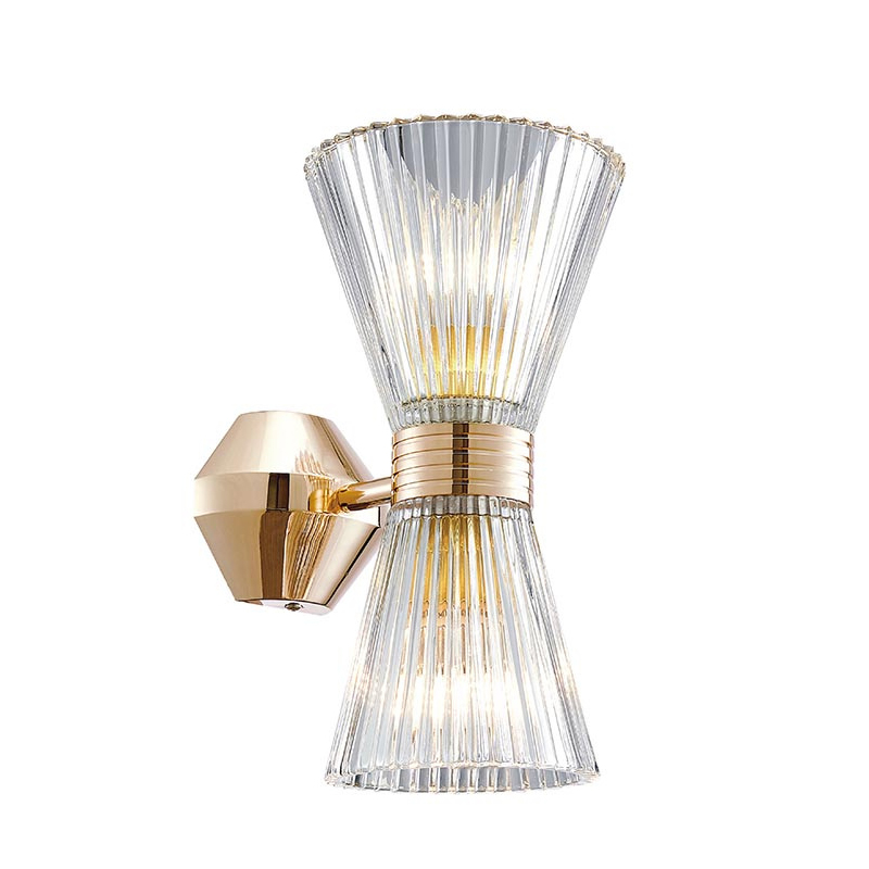 Бра Glass Horn Light gold Прозрачное Стекло Глянцевое золото Бра Glass Horn Light gold Прозрачное Стекло Глянцевое золото в Кирове | Loft Concept