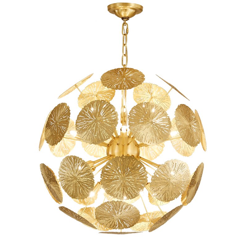 Люстра GLOBAL VIEWS LILY PAD Chandelier Латунь Люстра GLOBAL VIEWS LILY PAD Chandelier Латунь в Кирове | Loft Concept