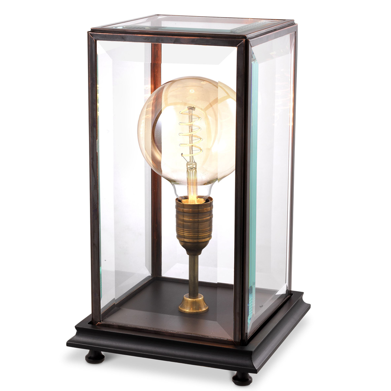 Настольная лампа Eichholtz Table Lamp Easton Черный Бронза Прозрачный Настольная лампа Eichholtz Table Lamp Easton Черный Бронза Прозрачный в Кирове | Loft Concept