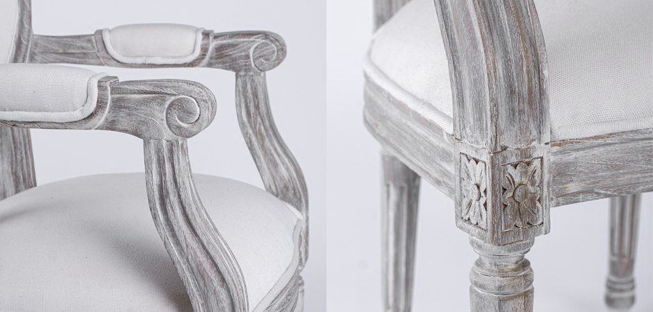 Стул REGENCY MEDALLION ARMCHAIR Avory Linen - фото №1
