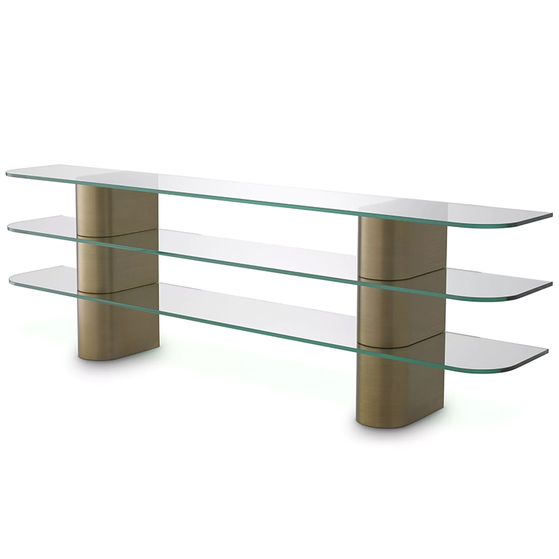 Консоль Eichholtz Console Table Lunden Прозрачное Стекло Латунь Консоль Eichholtz Console Table Lunden Прозрачное Стекло Латунь в Кирове | Loft Concept