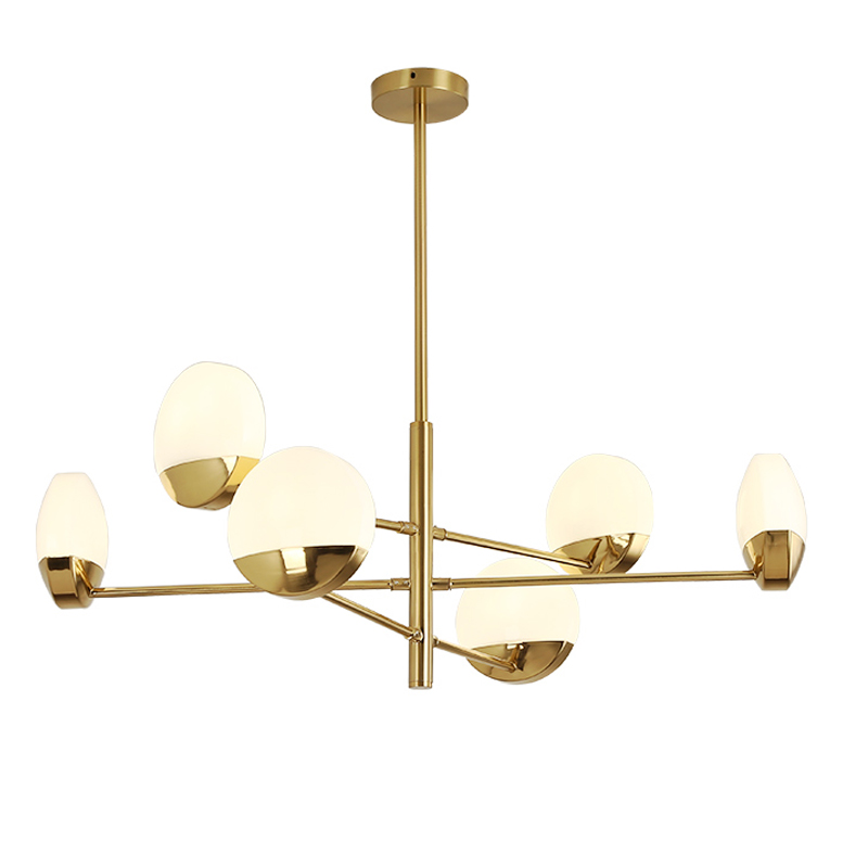 Люстра Perla Chandelier Глянцевое золото Белый Люстра Perla Chandelier Глянцевое золото Белый в Кирове | Loft Concept