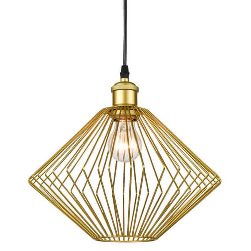 Подвесной светильник Loft Wire Cage gold Золотой Черный Подвесной светильник Loft Wire Cage gold Золотой Черный в Кирове | Loft Concept
