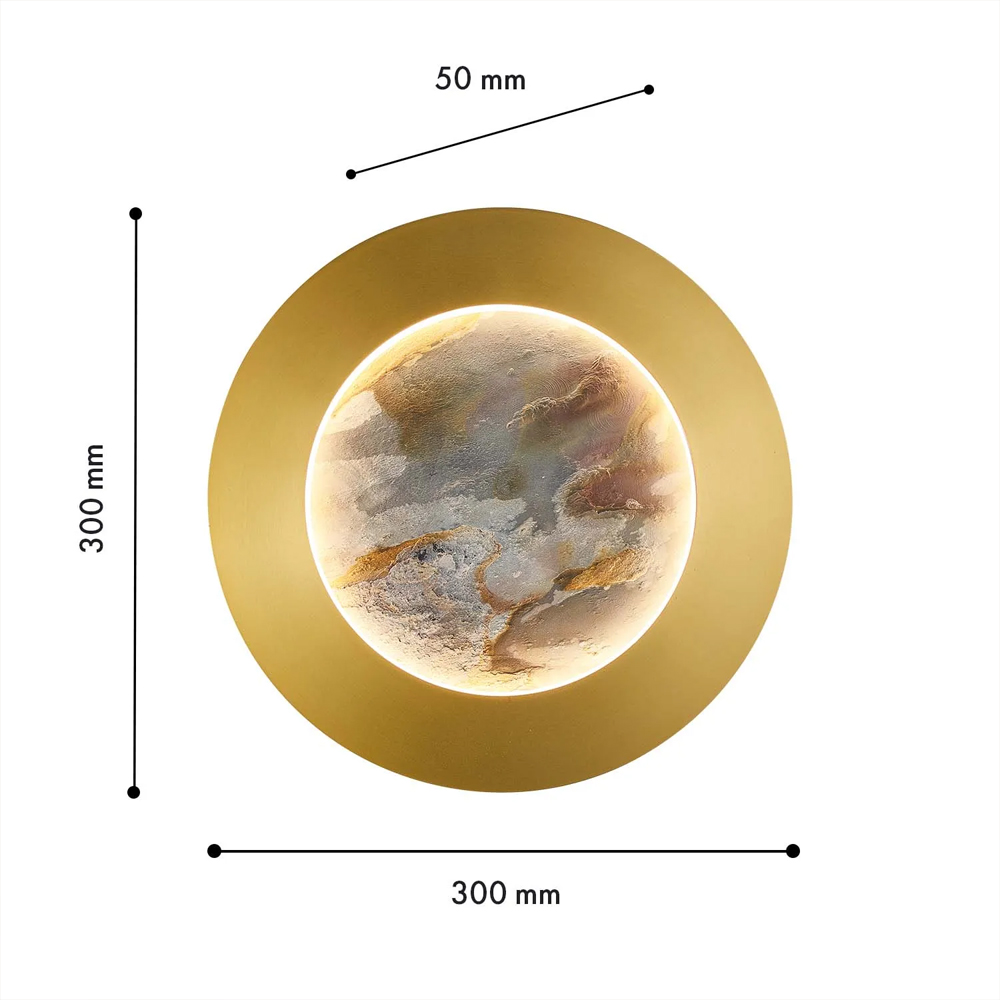 Бра в форме диска цвета латунь Brass Borders в Кирове