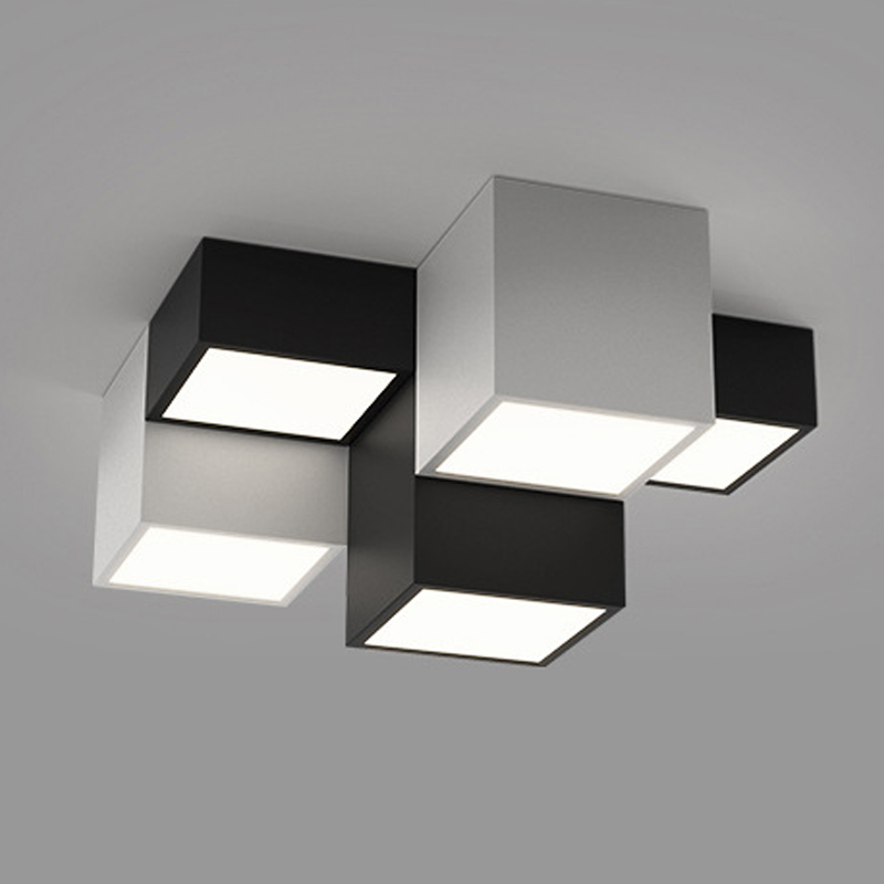 Комбинация из 5-ти геометрических потолочных светильников Five Geometric Lamps Черный Белый Комбинация из 5-ти геометрических потолочных светильников Five Geometric Lamps Черный Белый в Кирове | Loft Concept