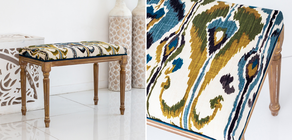 Банкетка Ikat Pattern из натурального бука Банкетка Ikat Pattern из натурального бука - Loft-Concept в Кирове