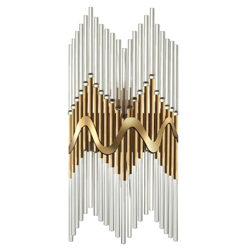Бра Bronze Pipes стеклянное Бронза Прозрачный Бра Bronze Pipes стеклянное Бронза Прозрачный в Кирове | Loft Concept