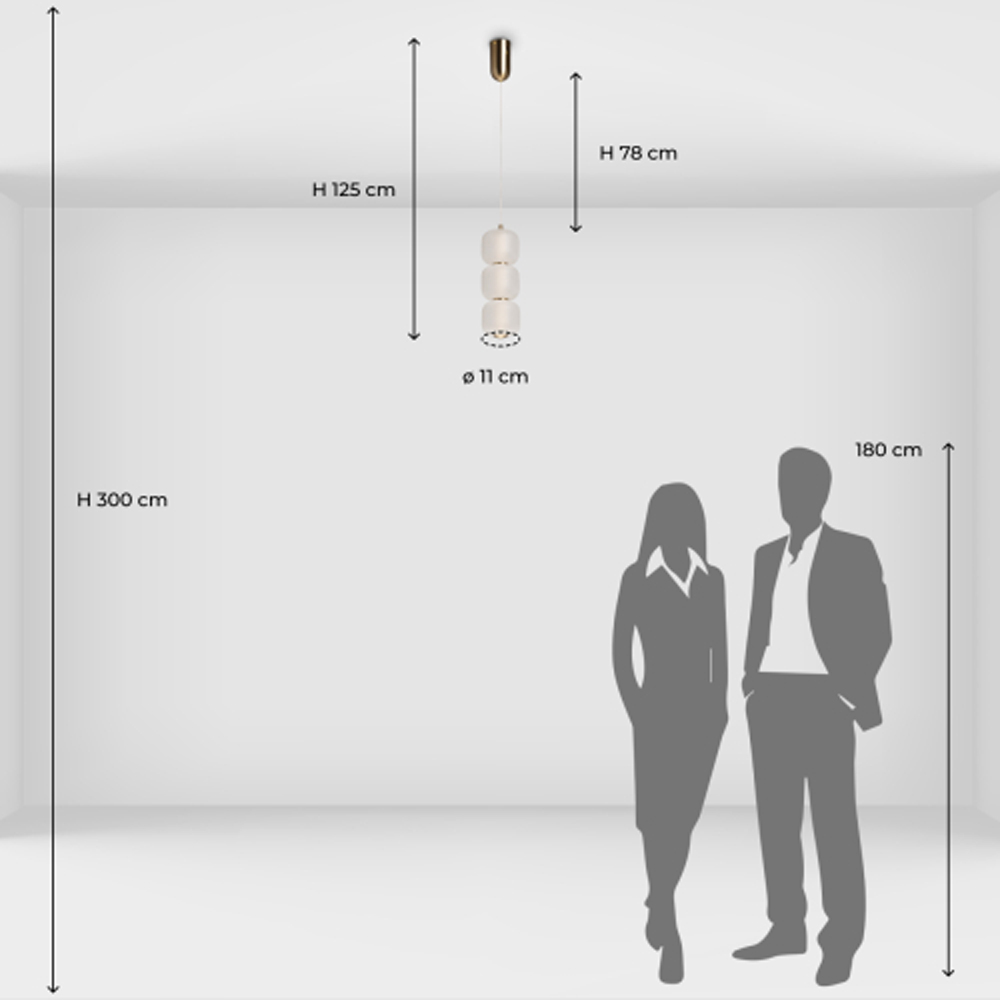 Подвесной светильник с 3-мя округлыми матовыми плафонами из белого стекла Golden Swirl в Кирове