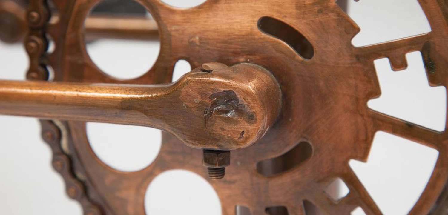 Стул с педалями от велосипеда Buffalo Leather Industrial Chair - фото №1