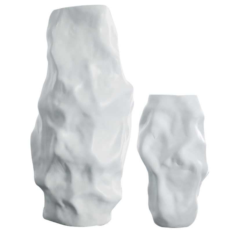 Ваза Crumpled White Vase Белый Ваза Crumpled White Vase Белый в Кирове | Loft Concept