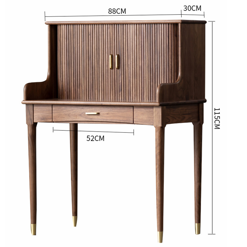 Туалетный стол деревянный с ящиком и зеркалом Moon Walnut Furniture Туалетный стол деревянный с ящиком и зеркалом Moon Walnut Furniture в Кирове
