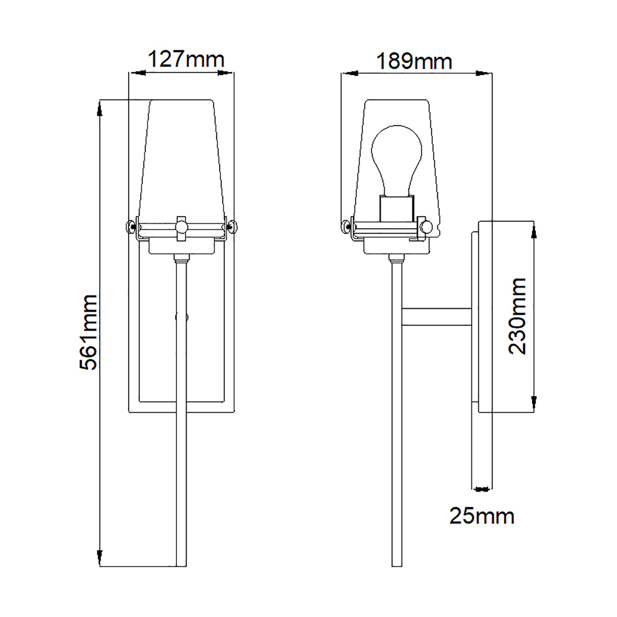 Бра с прозрачным стеклянным плафоном Kichler в Кирове
