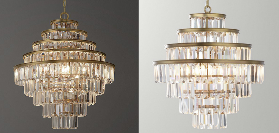 Люстра RH Alaine Crystal Large Pendant Antiqued Brass Люстра RH Alaine Crystal Large Pendant Antiqued Brass - Loft-Concept в Кирове