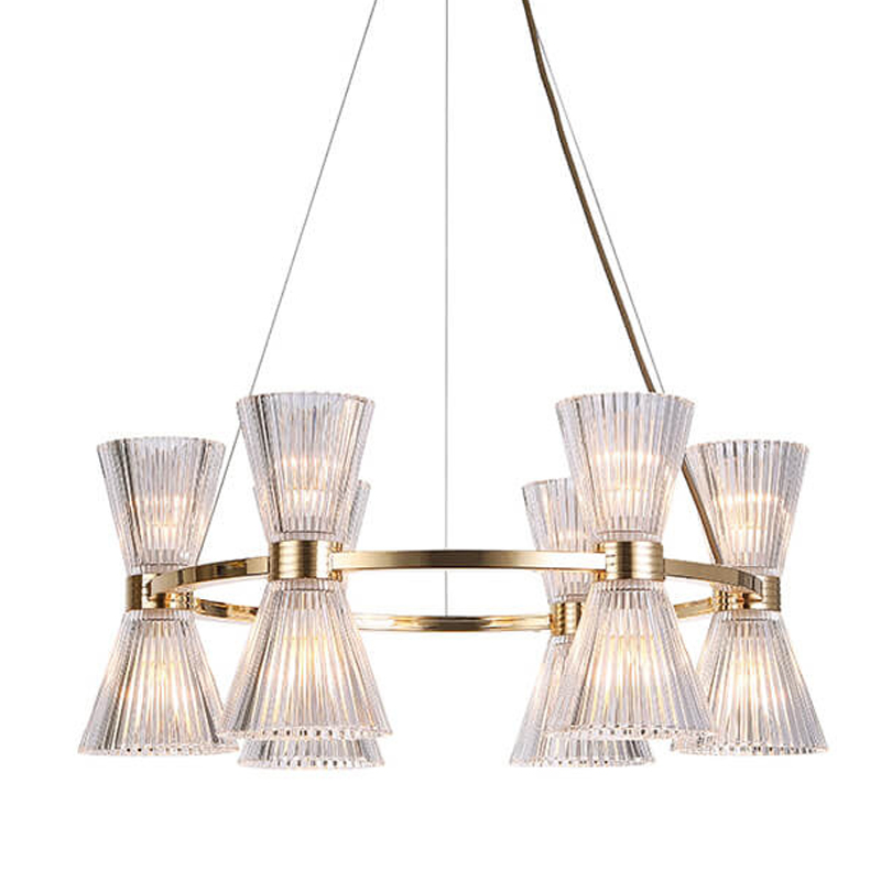 Люстра Glass Horn Light gold 65 Глянцевое золото Прозрачное Стекло Люстра Glass Horn Light gold 65 Глянцевое золото Прозрачное Стекло в Кирове | Loft Concept