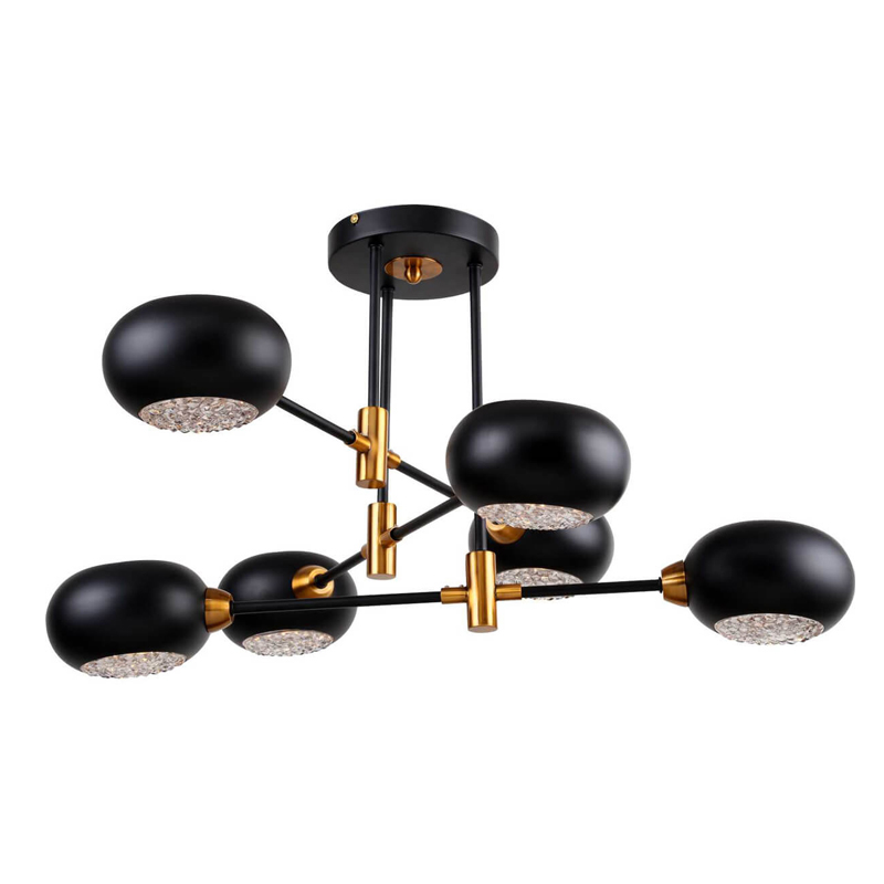 Потолочный светильник Lamp Solar System 6 Черный матовый Золотой Потолочный светильник Lamp Solar System 6 Черный матовый Золотой в Кирове | Loft Concept