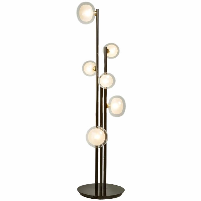 Торшер NABILA Floor Lamp Черный Глянцевое золото Торшер NABILA Floor Lamp Черный Глянцевое золото в Кирове | Loft Concept