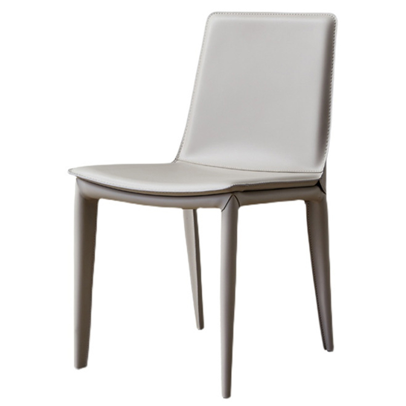 Стул с кожаной обивкой Elbert Chair White Белый Белый Стул с кожаной обивкой Elbert Chair White Белый Белый в Кирове | Loft Concept