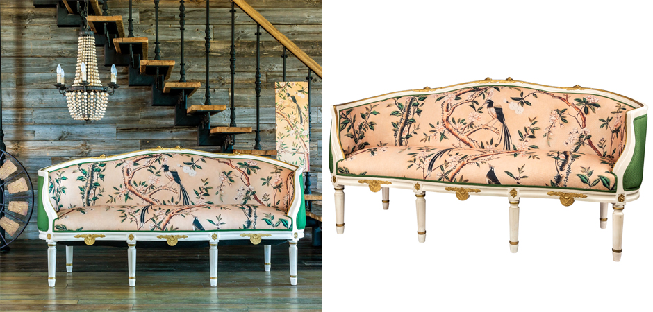 Диван Beige and Green Chinoiserie Sofa - Loft-Concept в Кирове