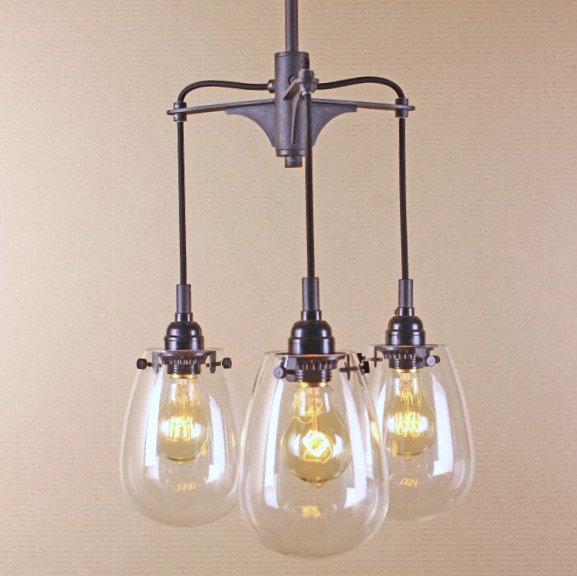 Люстра Railway Trio Pendant Черный Люстра Railway Trio Pendant Черный в Кирове | Loft Concept