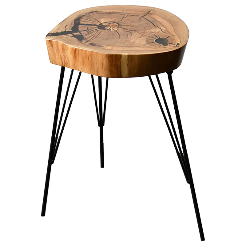 Приставной стол Kaylum Industrial Metal Rust Side Table Светлый дуб Черный Приставной стол Kaylum Industrial Metal Rust Side Table Светлый дуб Черный в Кирове | Loft Concept