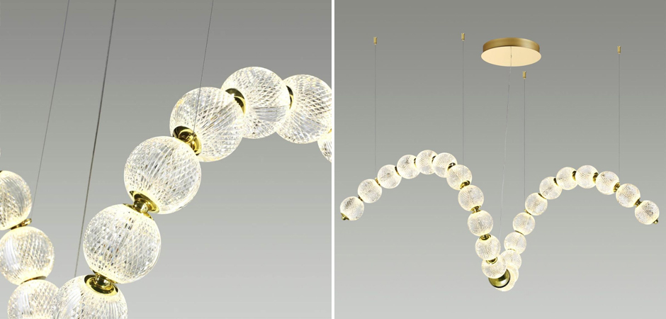 Светодиодная люстра Crystal Globule Spiral Золото Светодиодная люстра Crystal Globule Spiral Золото - Loft-Concept в Кирове