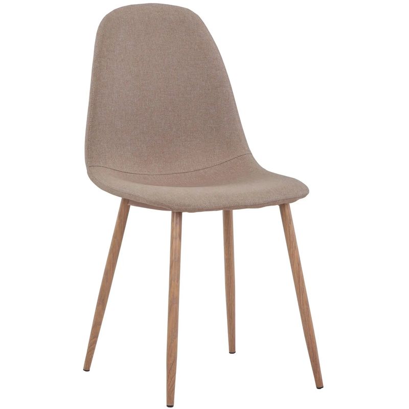 Стул Archie Chair Ткань Бежевая Рогожка Деревянные ножки Бежевый Древесина Стул Archie Chair Ткань Бежевая Рогожка Деревянные ножки Бежевый Древесина в Кирове | Loft Concept