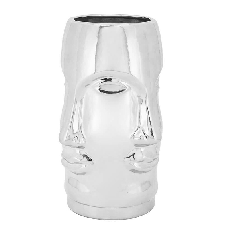 Ваза VASE MING FACE Silver Серебряный Ваза VASE MING FACE Silver Серебряный в Кирове | Loft Concept