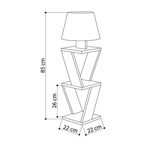Торшер белый с каркасом с 2-мя полками и тканевым абажуром KOZENA SIDE FLOOR LAMP WHITE Торшер белый с каркасом с 2-мя полками и тканевым абажуром KOZENA SIDE FLOOR LAMP WHITE в Кирове