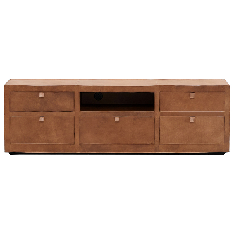 ТВ-тумба Leather Wood TV Stand Коричневый в Кирове | Loft Concept 