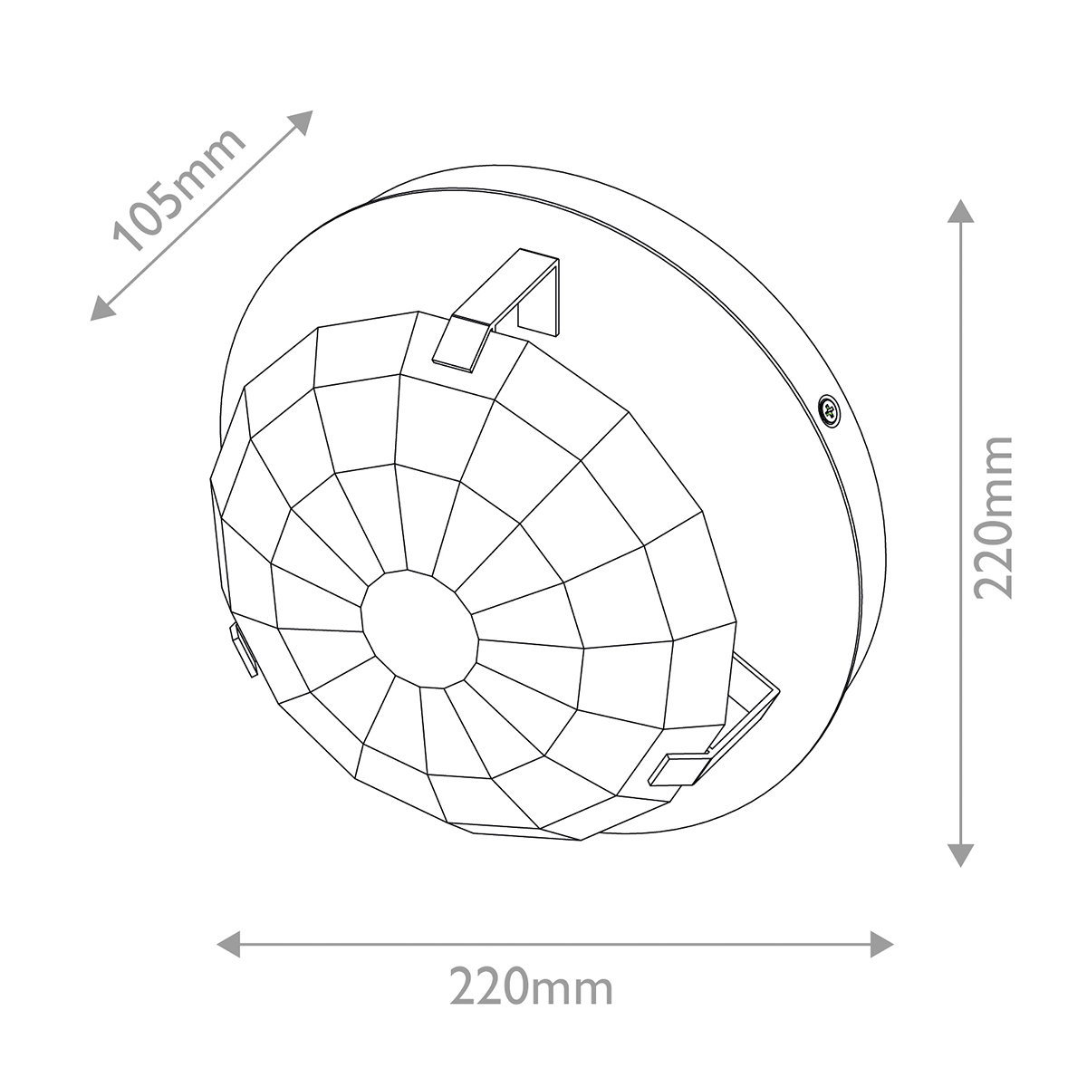 Бра округлой формы с многогранным стеклянным плафоном Hinkley в Кирове