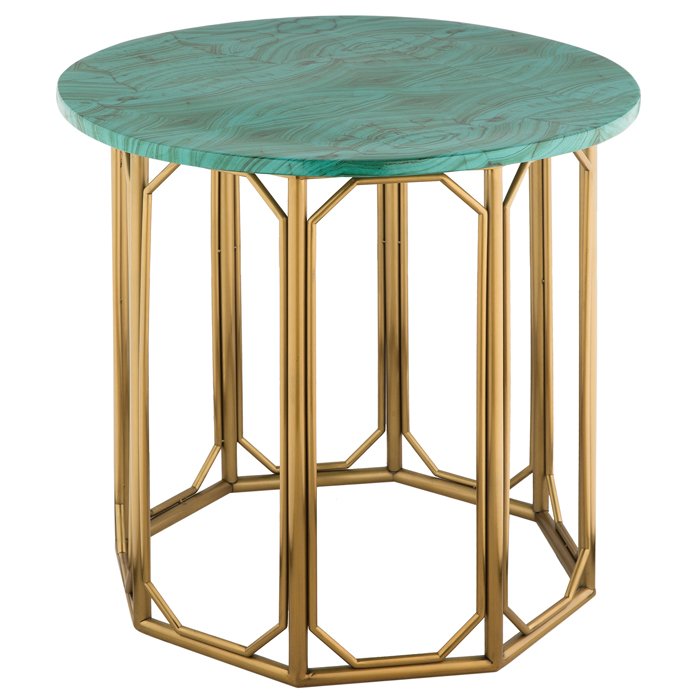 Malachite Modern Side Tables Малахит (зеленый) Золотой Malachite Modern Side Tables Малахит (зеленый) Золотой в Кирове | Loft Concept