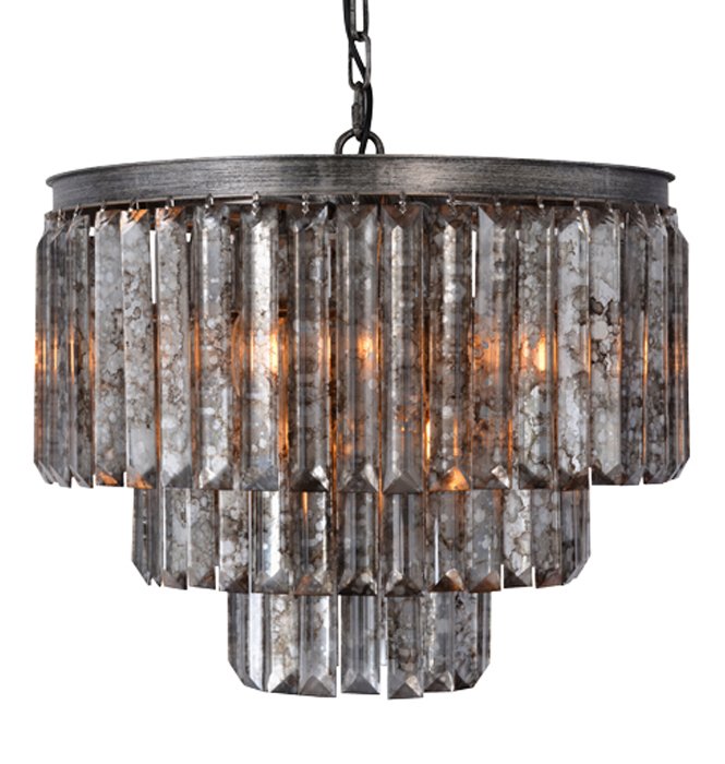 Подвесной светильник ODEON Aged Glass Chandelier Серебряный Подвесной светильник ODEON Aged Glass Chandelier Серебряный в Кирове | Loft Concept