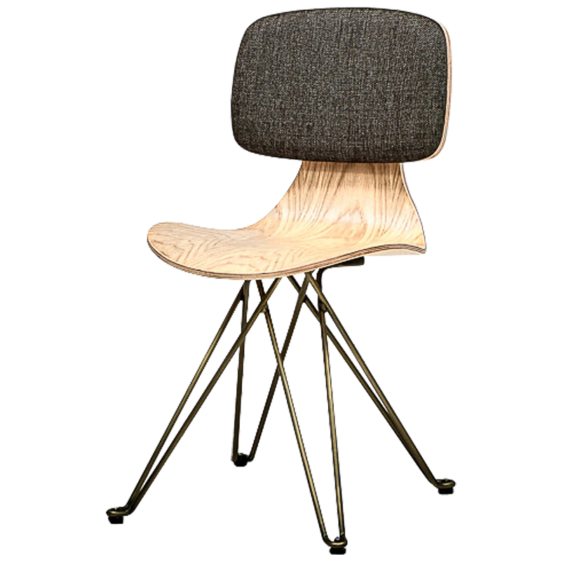 Стул Adela Loft Stool Древесина Бронза Серый Стул Adela Loft Stool Древесина Бронза Серый в Кирове | Loft Concept
