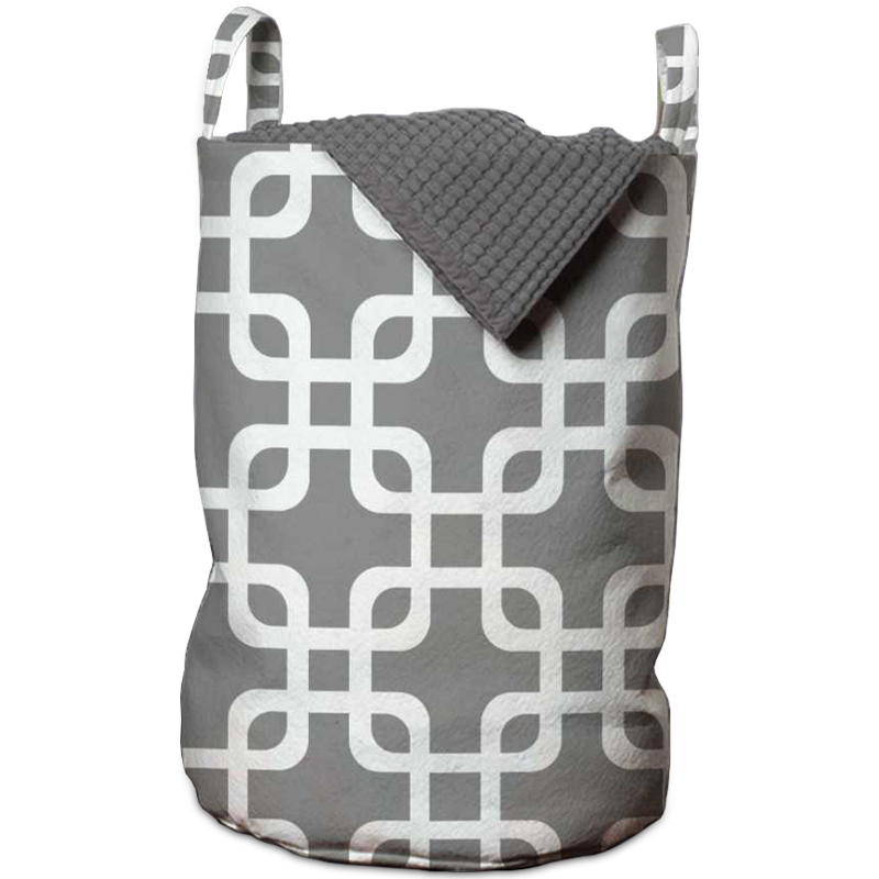 Корзина Squares on Gray Basket Серый Белый Корзина Squares on Gray Basket Серый Белый в Кирове | Loft Concept