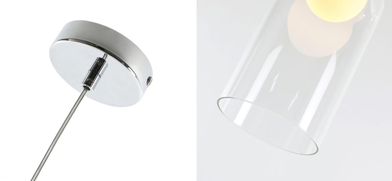 Подвесной светильник с двойным плафоном Flasky Chrome - фото