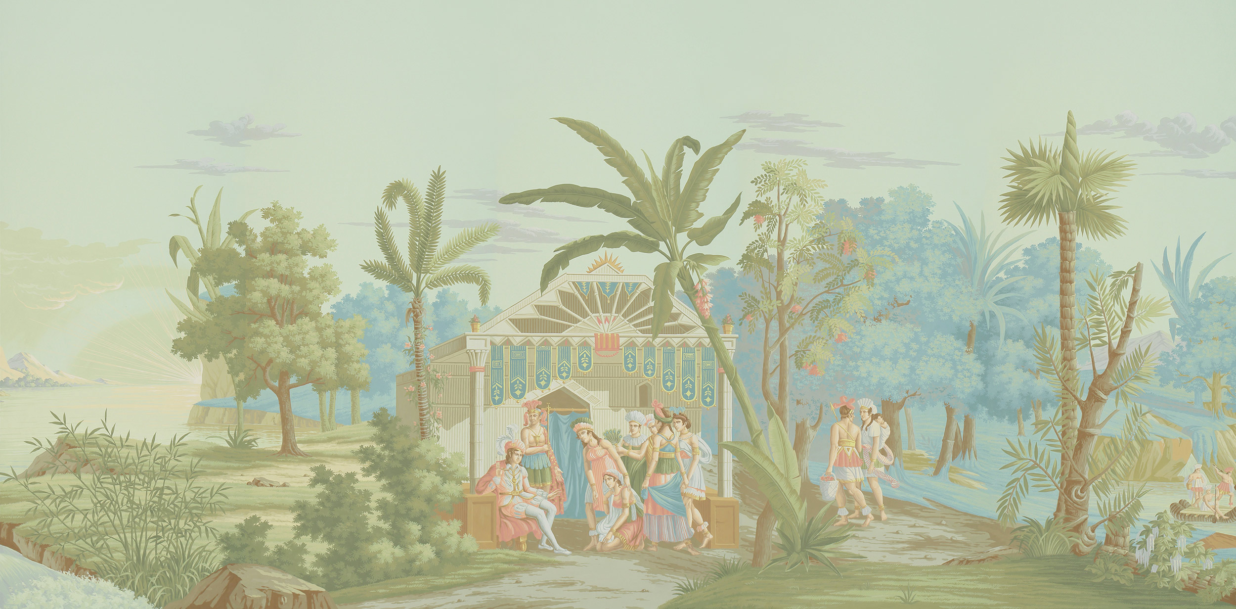 Обои ручная роспись The Incas Pastel on scenic paper - постер Loft-Concept в Кирове