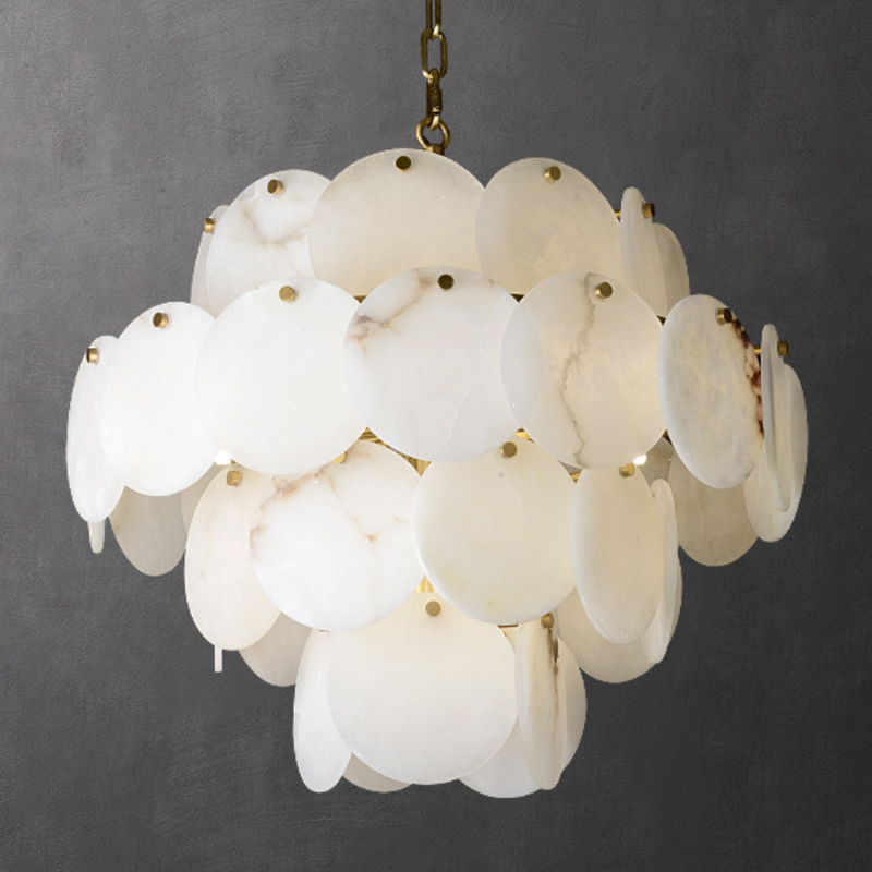 Люстра Letizia Marble Four Tiered Chandelier Латунь Белый Мрамор Bianco Люстра Letizia Marble Four Tiered Chandelier Латунь Белый Мрамор Bianco в Кирове | Loft Concept