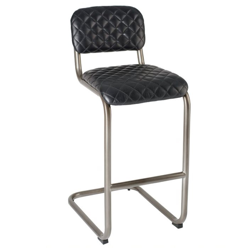 Барный стул Lavor Bar stool leather Черный Барный стул Lavor Bar stool leather Черный в Кирове | Loft Concept