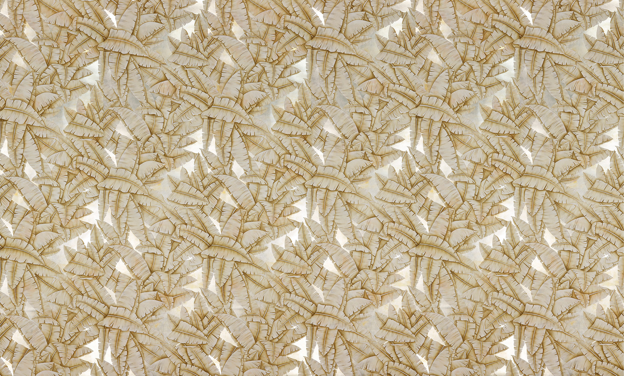 Обои ручная роспись Palms Sand on Tarnished Silver gilded paper with nickel pearlescent antiquing Обои ручная роспись Palms Sand on Tarnished Silver gilded paper with nickel pearlescent antiquing - постер Loft-Concept в Кирове