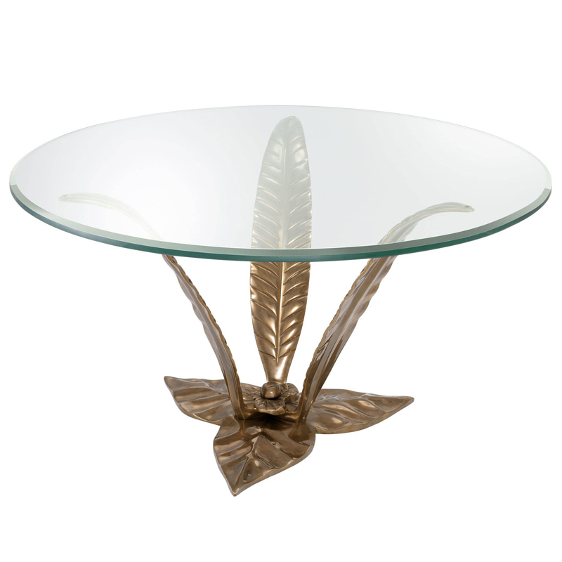 Кофейный стол Eichholtz Coffee Table Plantation Прозрачный Винтажная латунь Кофейный стол Eichholtz Coffee Table Plantation Прозрачный Винтажная латунь в Кирове | Loft Concept