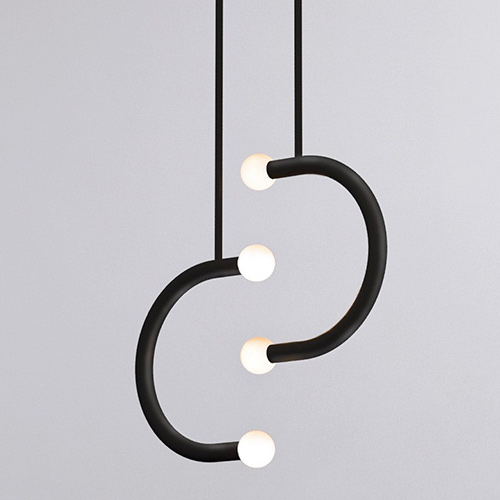 Подвесной светильник Bower Studios Double Pendant C Lights Черный Подвесной светильник Bower Studios Double Pendant C Lights Черный в Кирове | Loft Concept