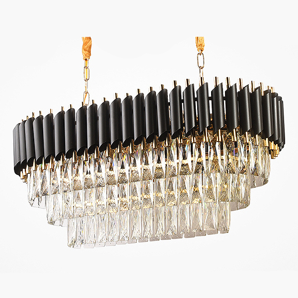 Люстра Empire Black Rectangular Chandelier Crystal Черный Золотой Прозрачный Люстра Empire Black Rectangular Chandelier Crystal Черный Золотой Прозрачный в Кирове | Loft Concept