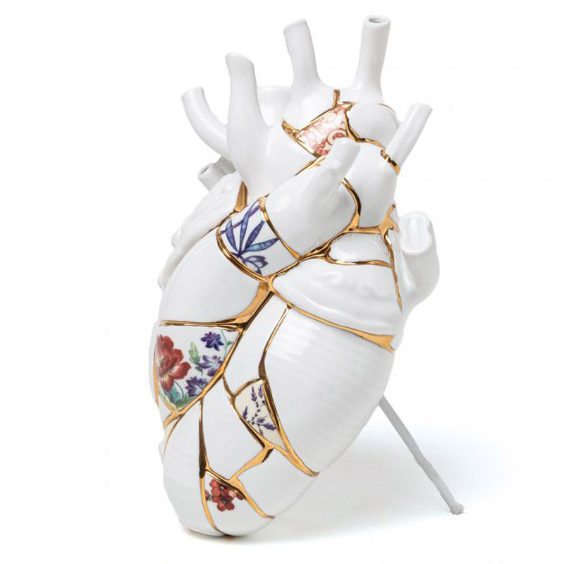 Ваза Seletti Love in Bloom Kintsugi Белый Золотой Мульти Ваза Seletti Love in Bloom Kintsugi Белый Золотой Мульти в Кирове | Loft Concept