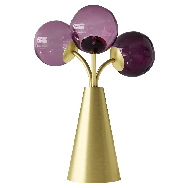 Настольная лампа Wild Grape brass Латунь Пурпурно-фиолетовый Настольная лампа Wild Grape brass Латунь Пурпурно-фиолетовый в Кирове | Loft Concept