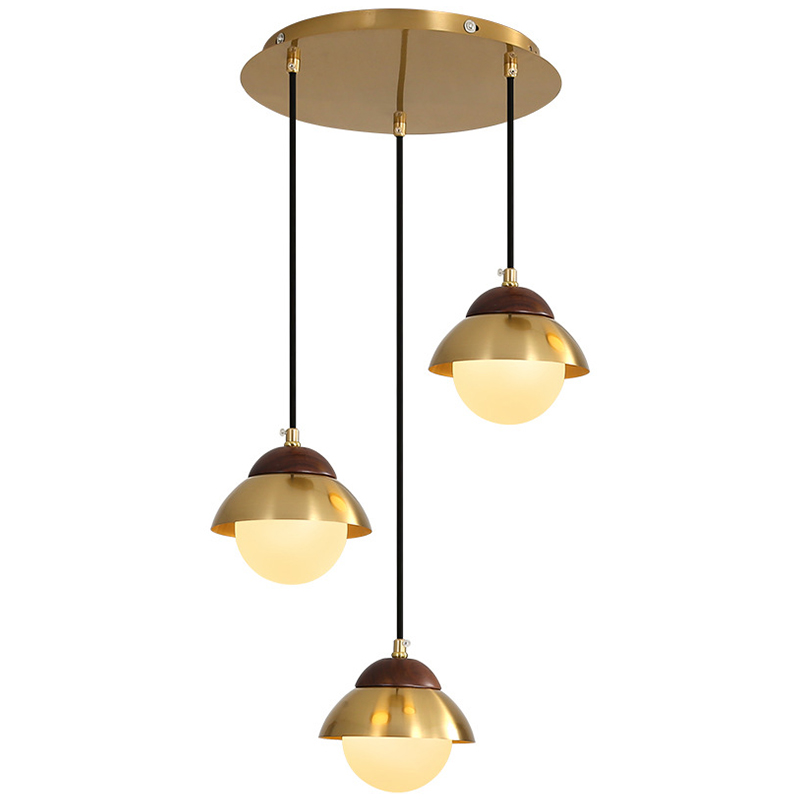 Люстра Roch Wooden Eco Light Chandelier Латунь Коричневый Белый Люстра Roch Wooden Eco Light Chandelier Латунь Коричневый Белый в Кирове | Loft Concept