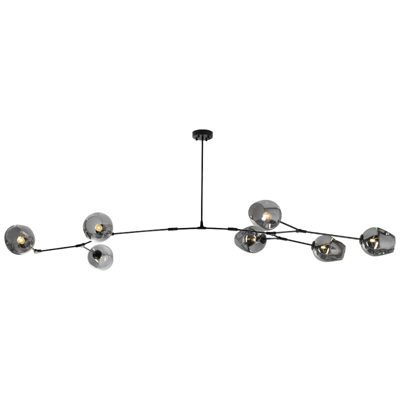 Люстра Branching Bubble Chandelier 7 Black Черный Серый Люстра Branching Bubble Chandelier 7 Black Черный Серый в Кирове | Loft Concept