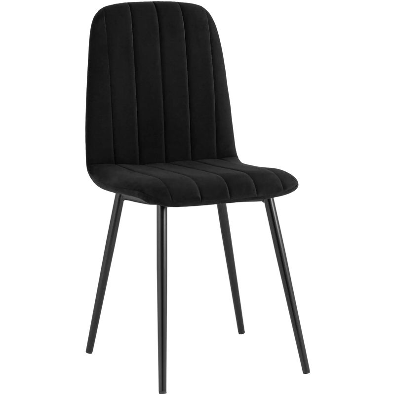 Стул Easy Chair Велюр Черный цвет Черный Стул Easy Chair Велюр Черный цвет Черный в Кирове | Loft Concept